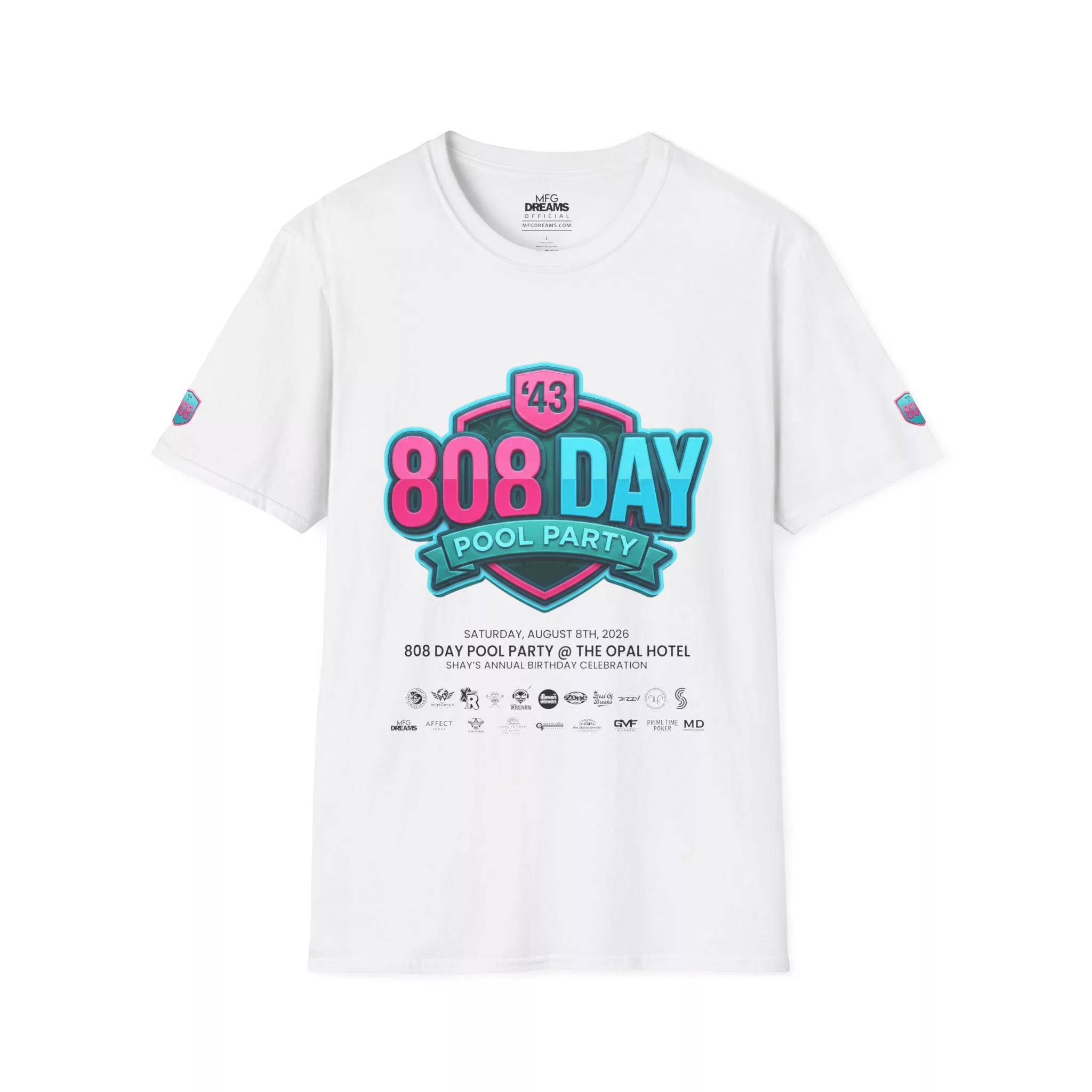 808-Day Pool Party Tee (Shirt Only) - Image 3